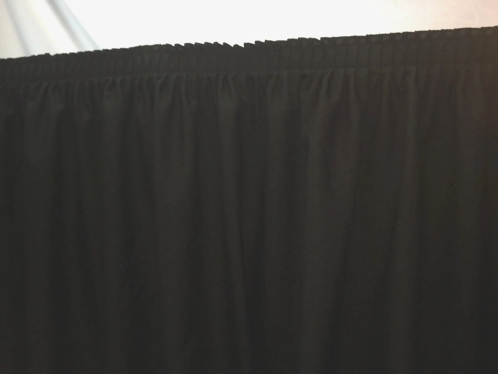 14' Black Polyester Pleated Table Skirt Skirting  Wedding Catering Booths"