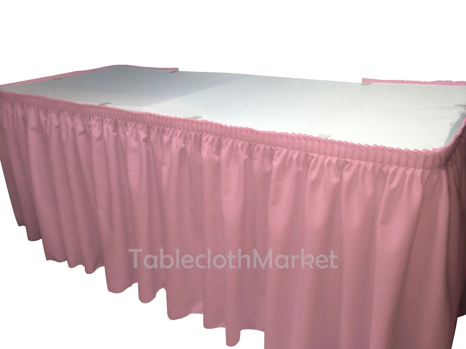 14' Ft. Polyester Pleated Table Set Skirt Skirting Trade Show 24 Colors Catering"