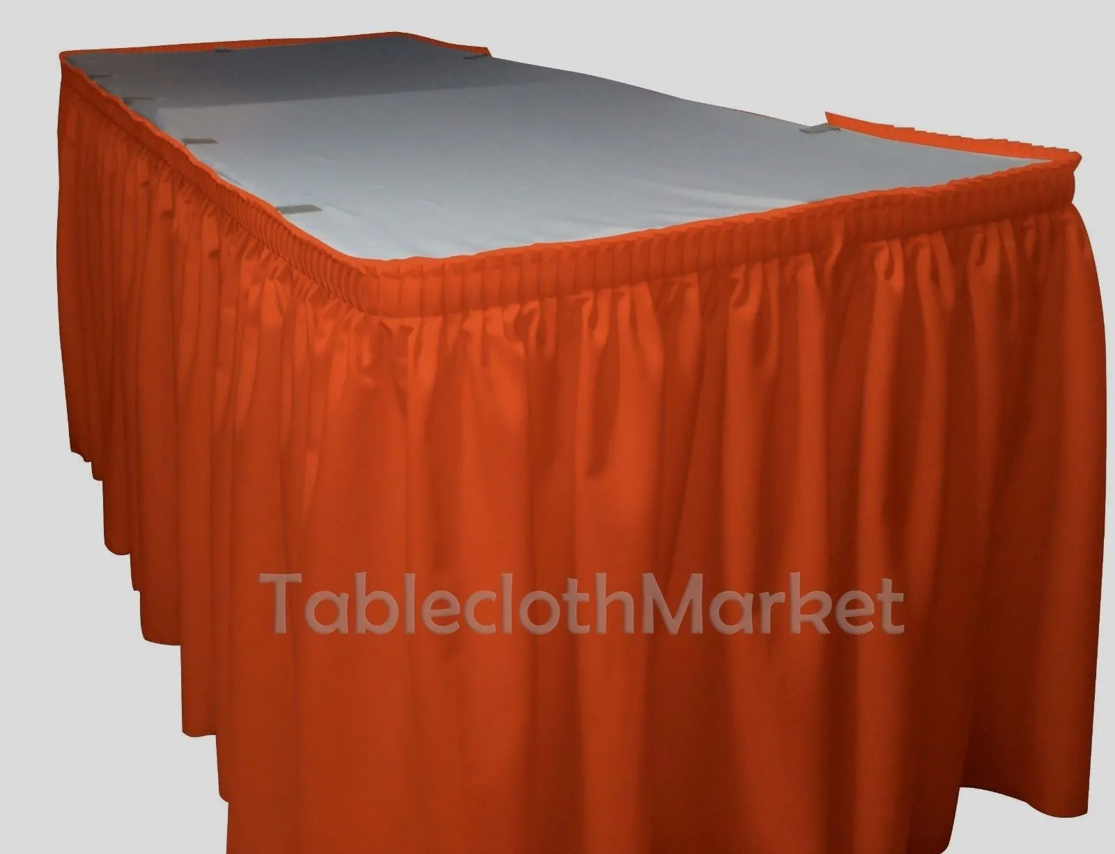 14' Ft. Polyester Pleated Table Set Skirt Skirting Trade Show 24 Colors Catering"