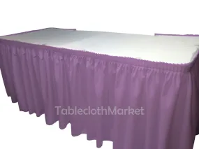 17' Ft. Polyester Pleated Table Set Skirt Skirting Trade Show 24 Colors Catering"