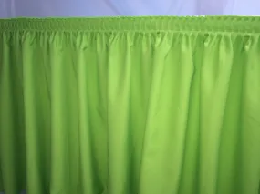 21' Polyester Pleated Table Set Skirt Skirting Trade Show Apple Green Catering"