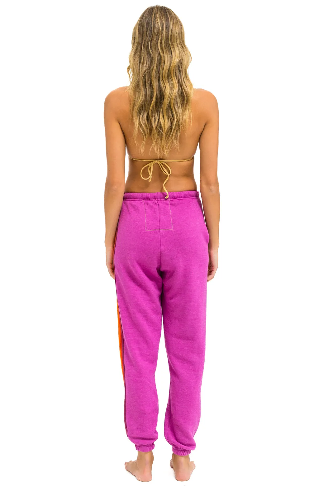 5 STRIPE SWEATPANTS - MAGENTA // ORANGE // YELLOW