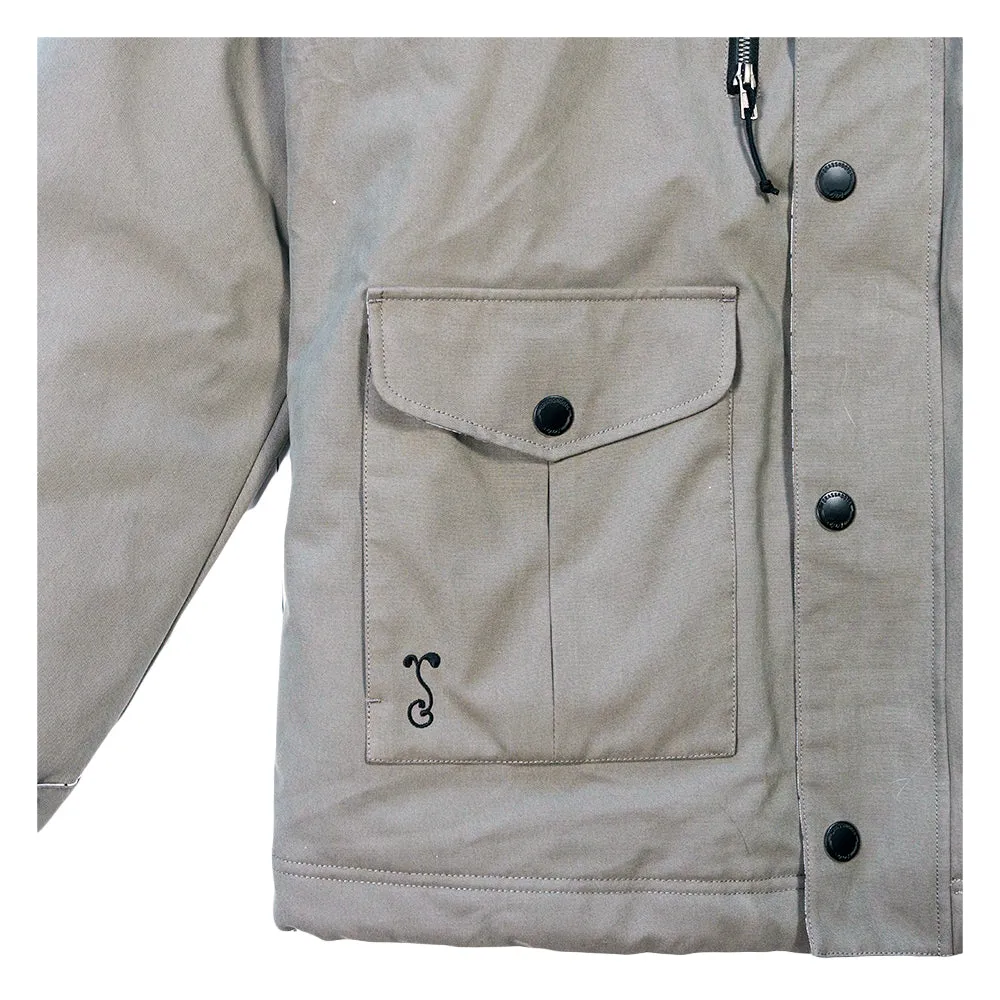 Aaron Brooks Split Moon Gray Parka Jacket