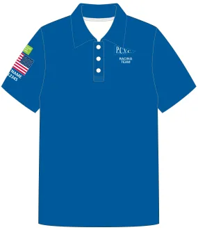 ADULT POLO SHIRT TOP SHORT SLEEVE BLUE | PASS CHRISTIAN YACHT CLUB | PSNLZ'D