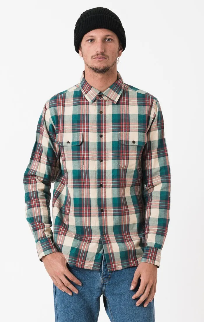 Afends Mens Wooden - Long Sleeve Shirt