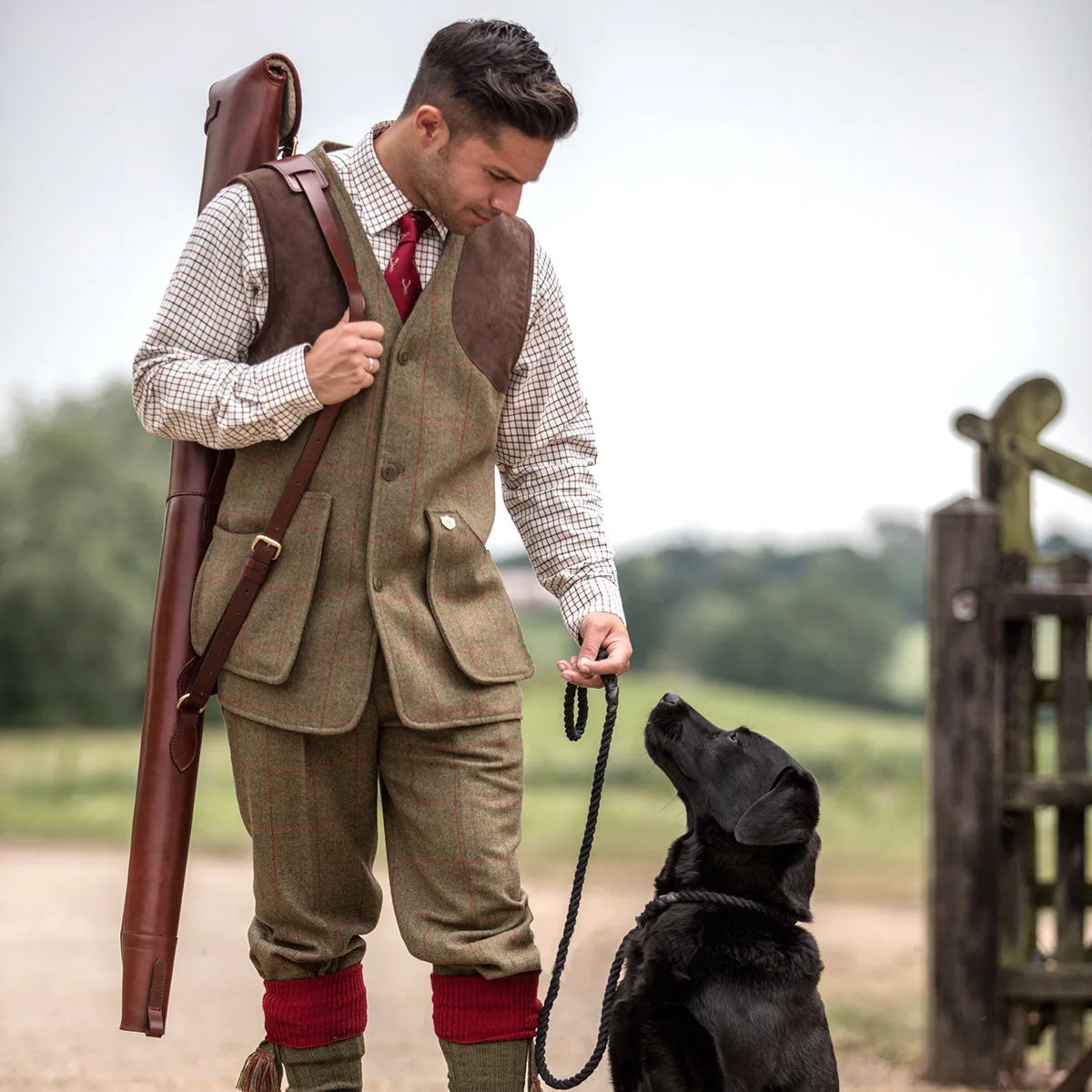 Alan Paine Combrook Men's Tweed Shooting Waistcoat