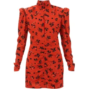 Alessandra Rich high-neck floral mini dress