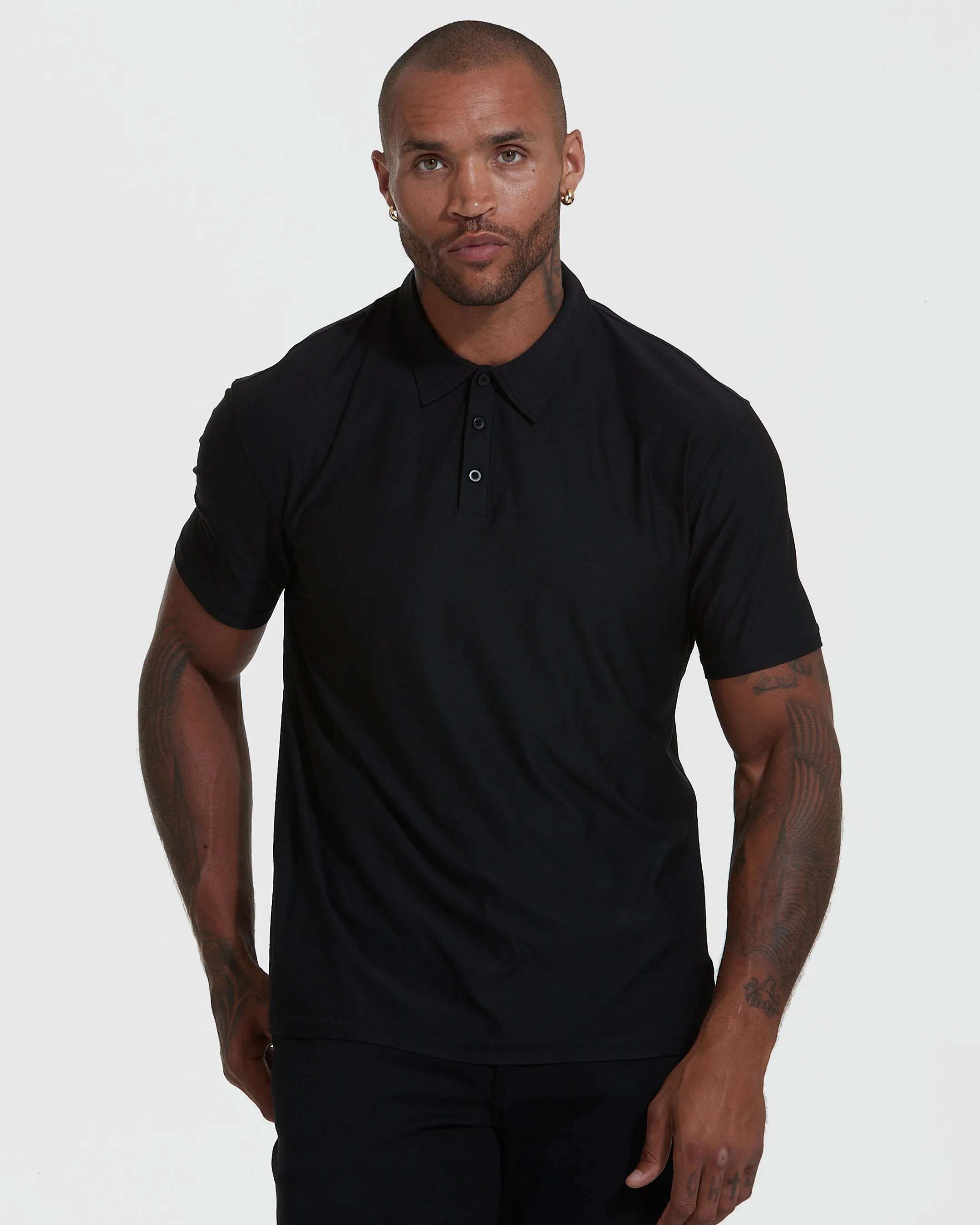 All Black Active Polo Short Sleeve 5-Pack