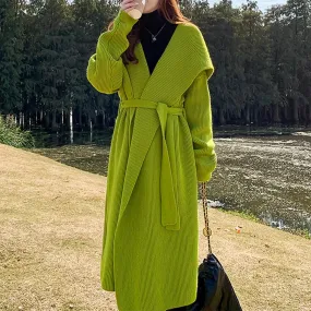 Alpaca Knitted Wool Sweater Coat