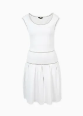 Amanda - Drop Waist Dress with Metallic Trim