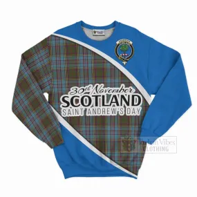 Anderson Family Crest Tartan Sweatshirt Celebrate Saint Andrew's Day in Style