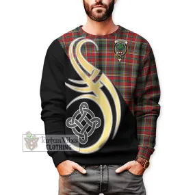 Anderson of Arbrake Tartan Sweatshirt with Family Crest and Celtic Symbol Style