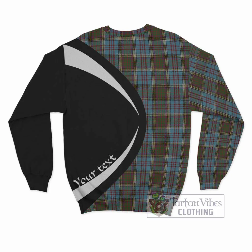 Anderson Tartan Sweatshirt with Family Crest Circle Style