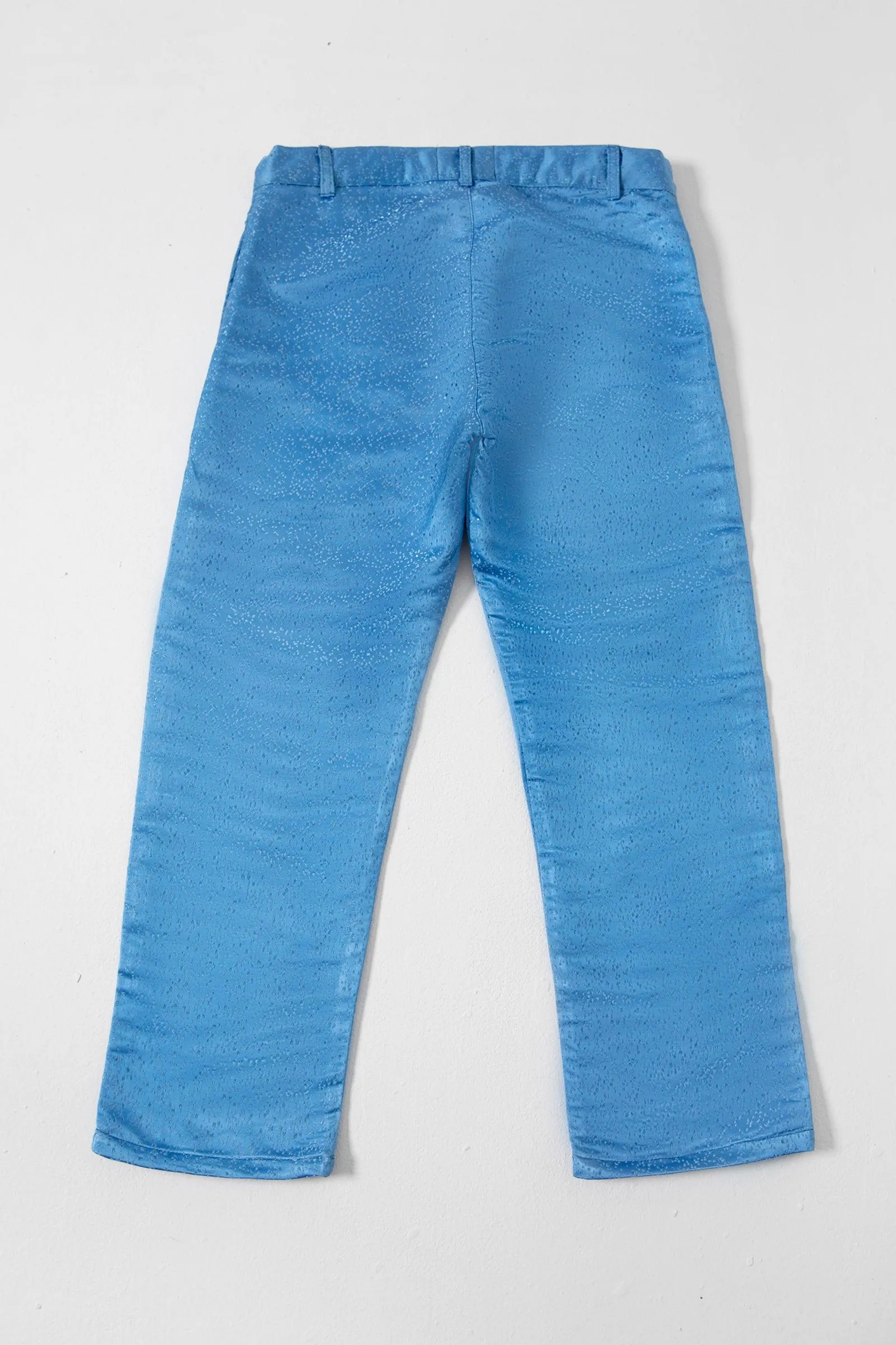 AQUA BLUE SILK PANTS