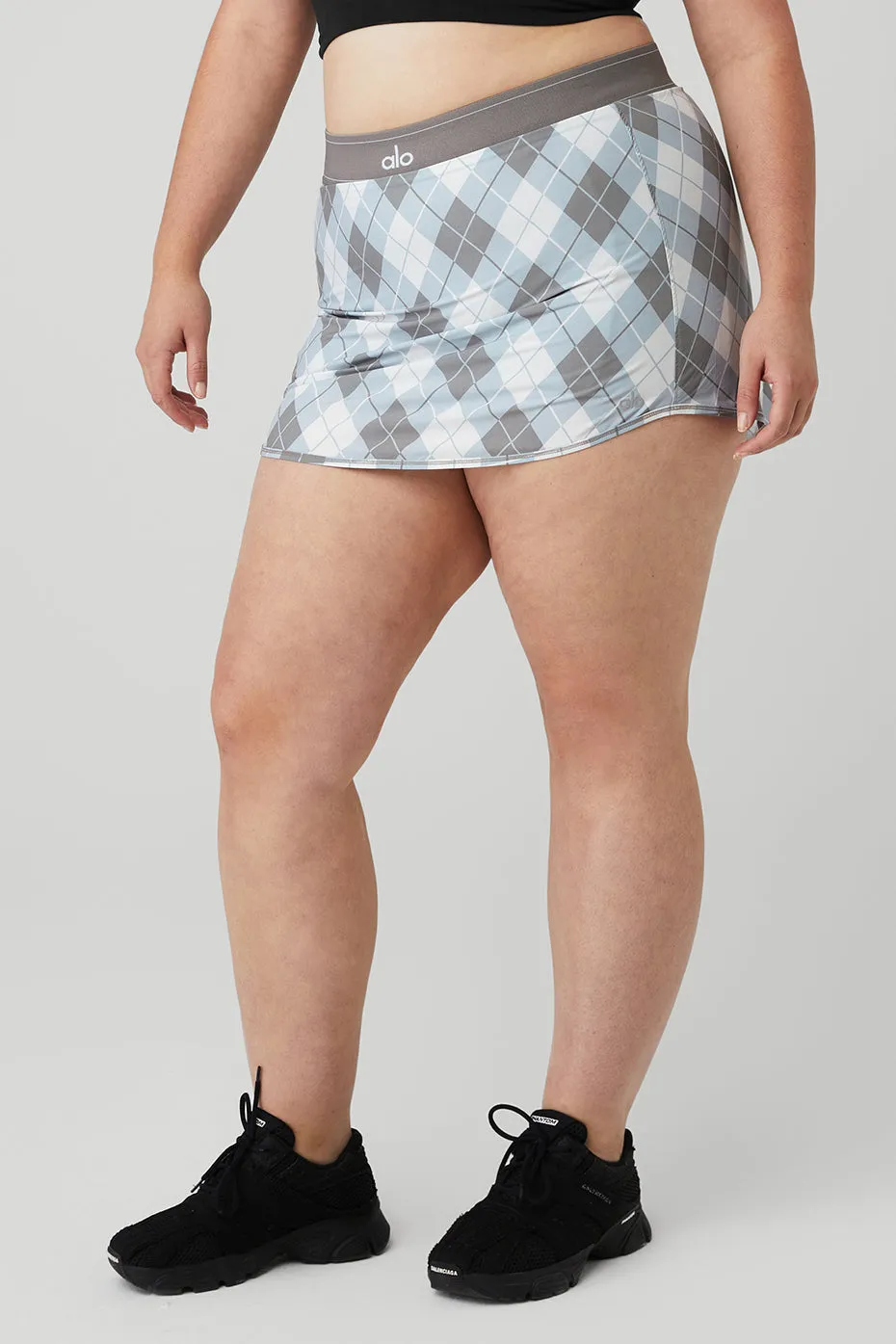 Argyle Match Point Tennis Skirt - Gravel/Titanium