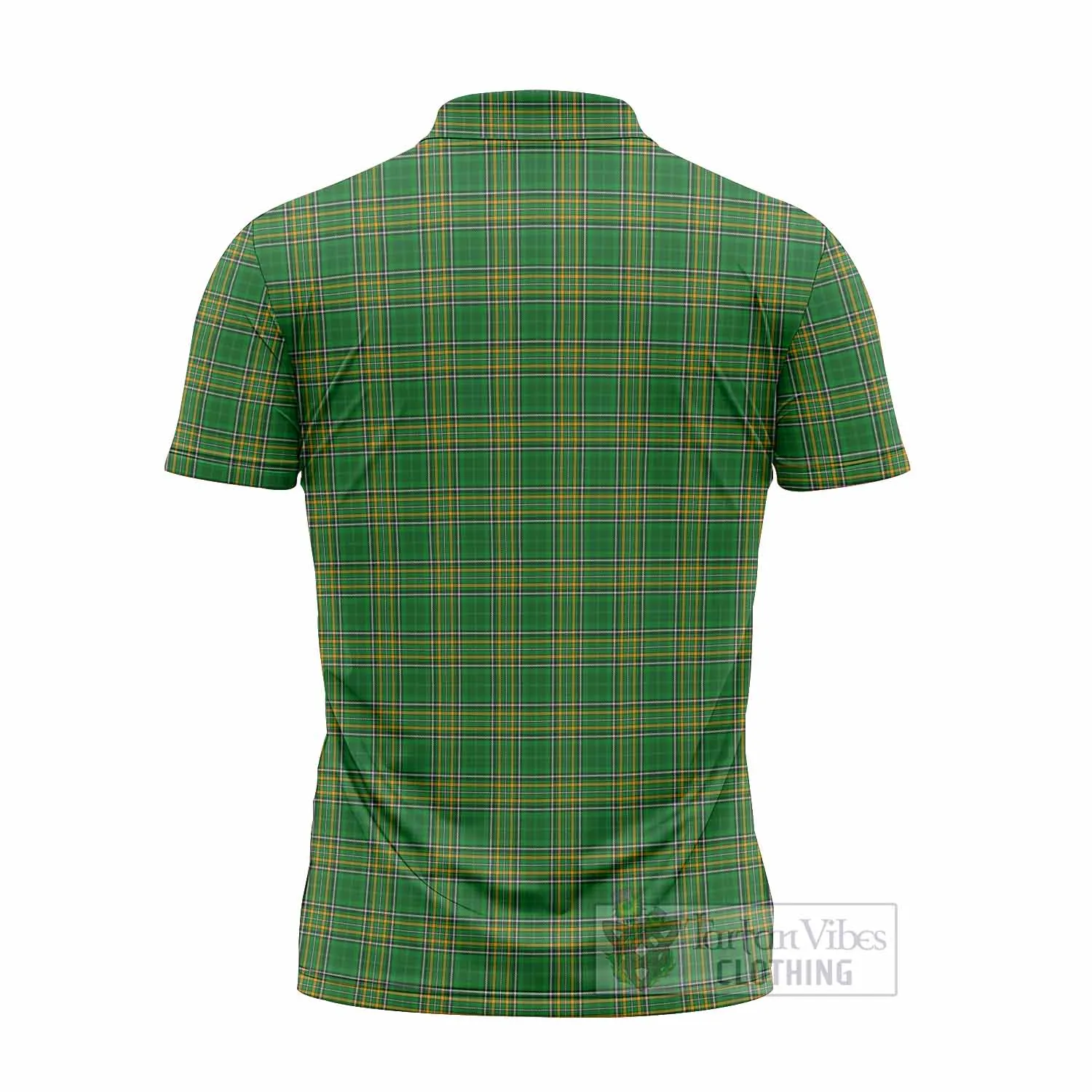 Armorer Irish Clan Tartan Zipper Polo Shirt with Coat of Arms