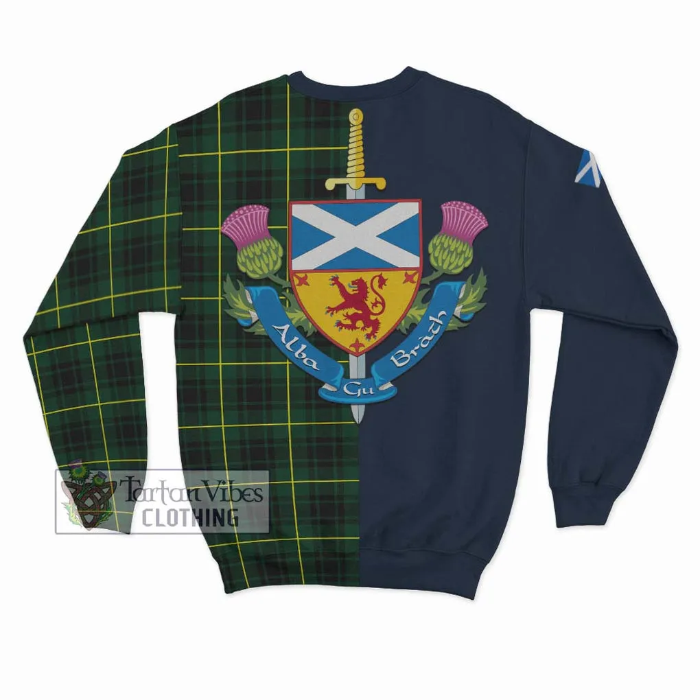 Arthur Modern Tartan Sweatshirt Alba with Scottish Lion Royal Arm Half Style