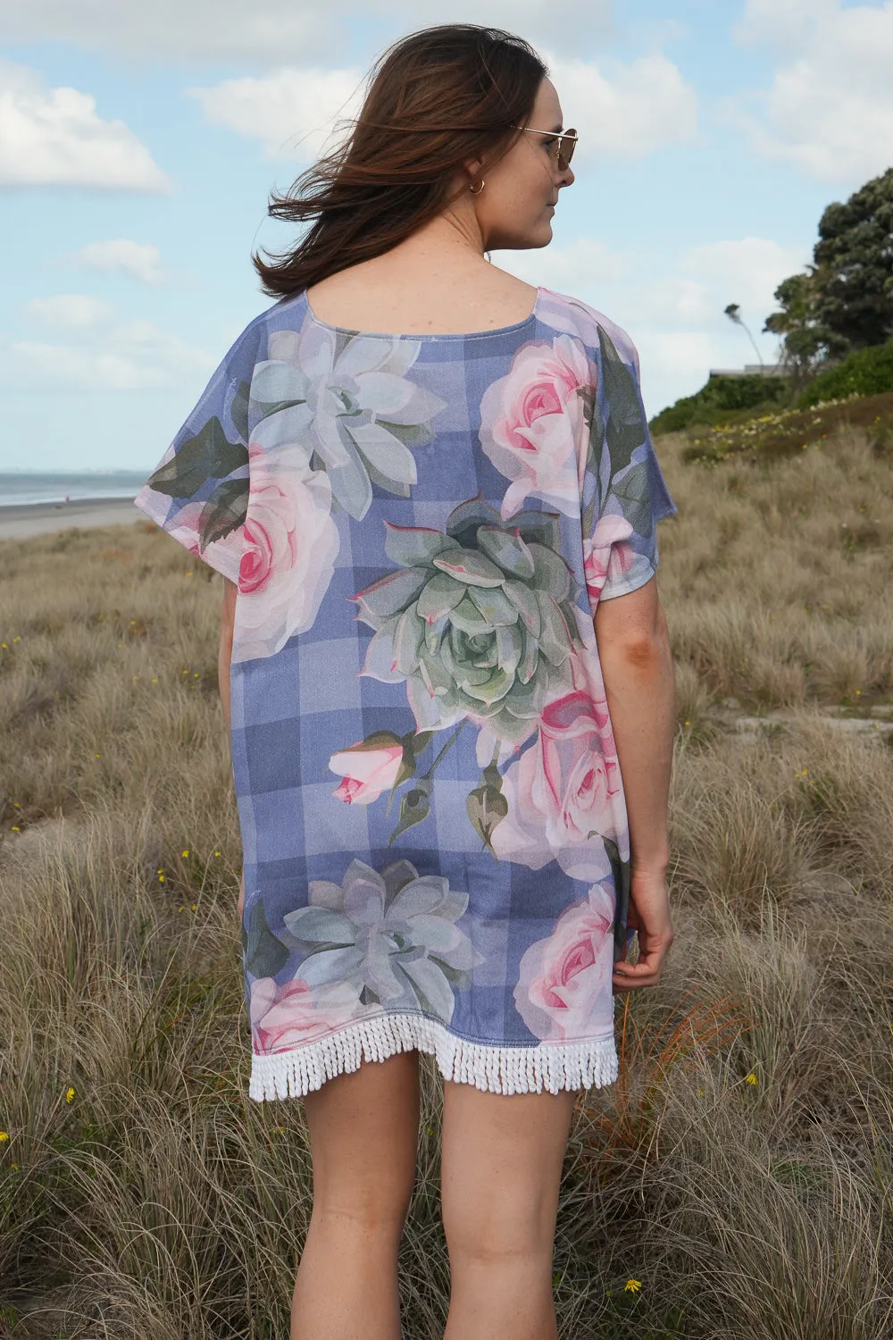 AS Towel Poncho - Blue Cactus Rose