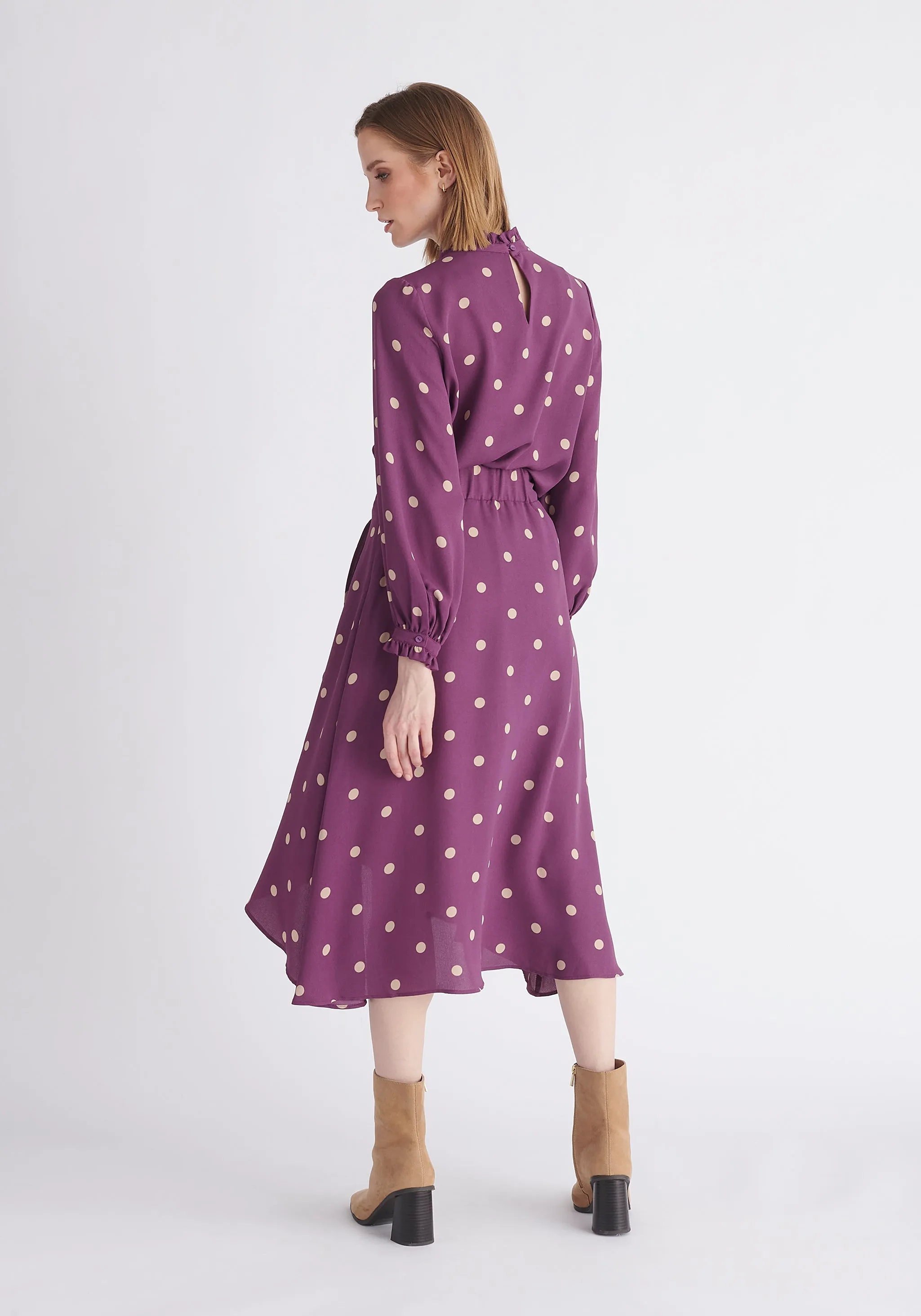 Asymmetric Polka Dot Skirt