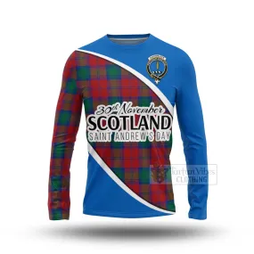 Auchinleck (Affleck) Family Crest Tartan Long Sleeve T-Shirt Celebrate Saint Andrew's Day in Style