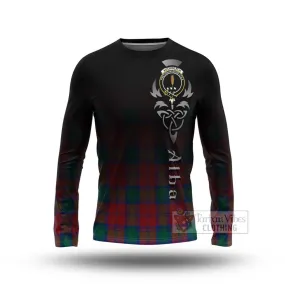 Auchinleck (Affleck) Tartan Long Sleeve T-Shirt Featuring Alba Gu Brath Family Crest Celtic Inspired