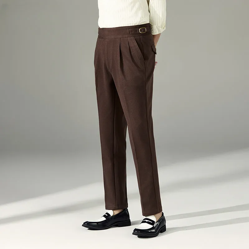 Autumn and Winter Slim Business Adjustable Waist Casual Pants