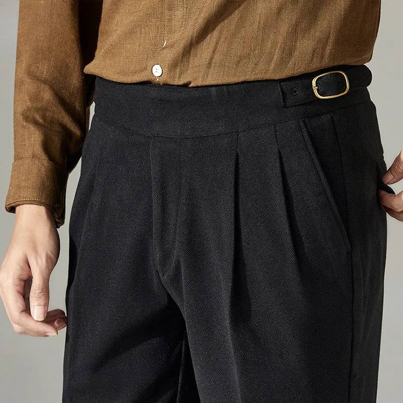 Autumn and Winter Slim Business Adjustable Waist Casual Pants