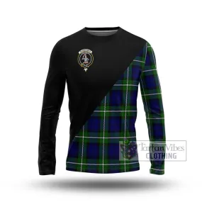 Bannerman Tartan Long Sleeve T-Shirt with Family Crest and Military Logo Style