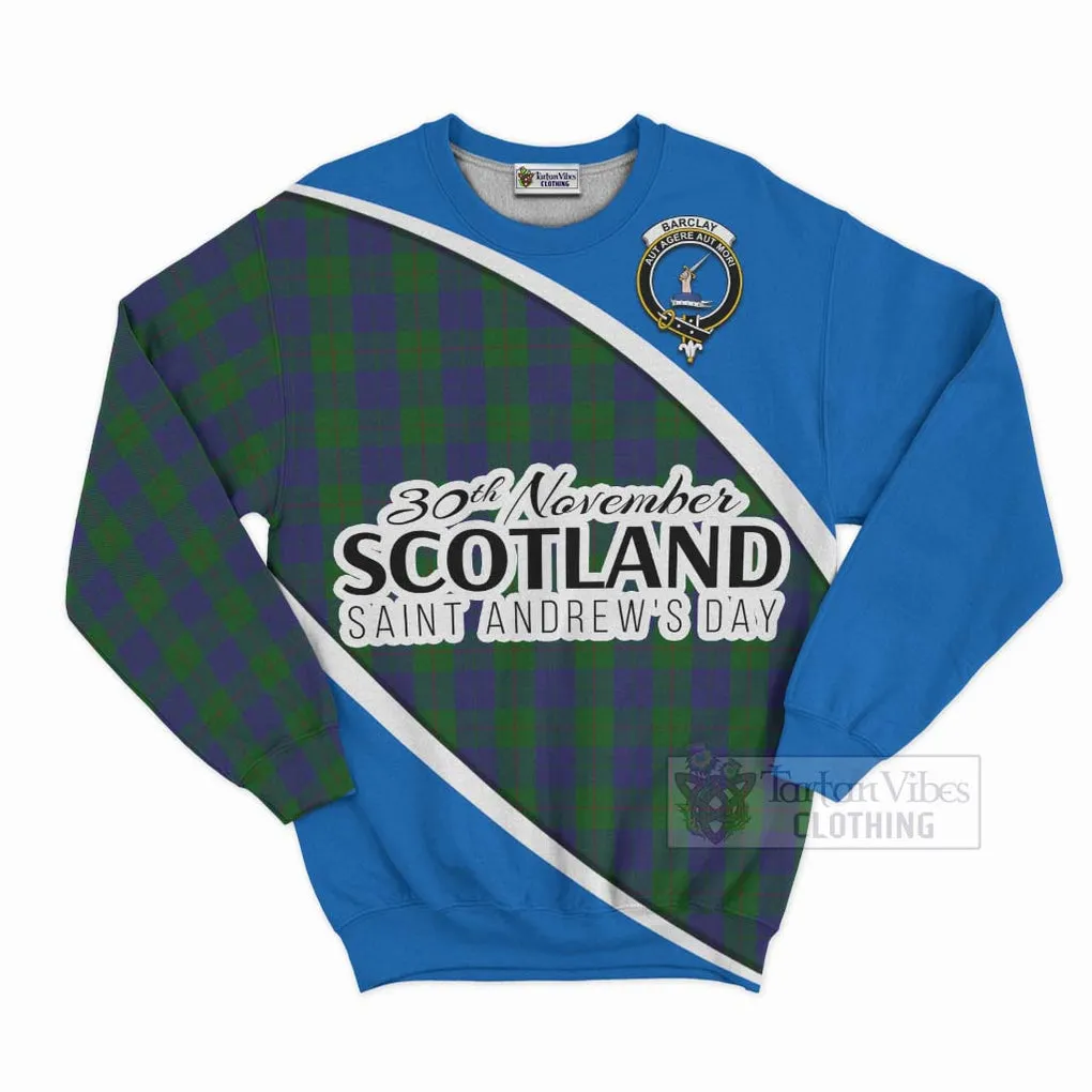 Barclay Family Crest Tartan Sweatshirt Celebrate Saint Andrew's Day in Style