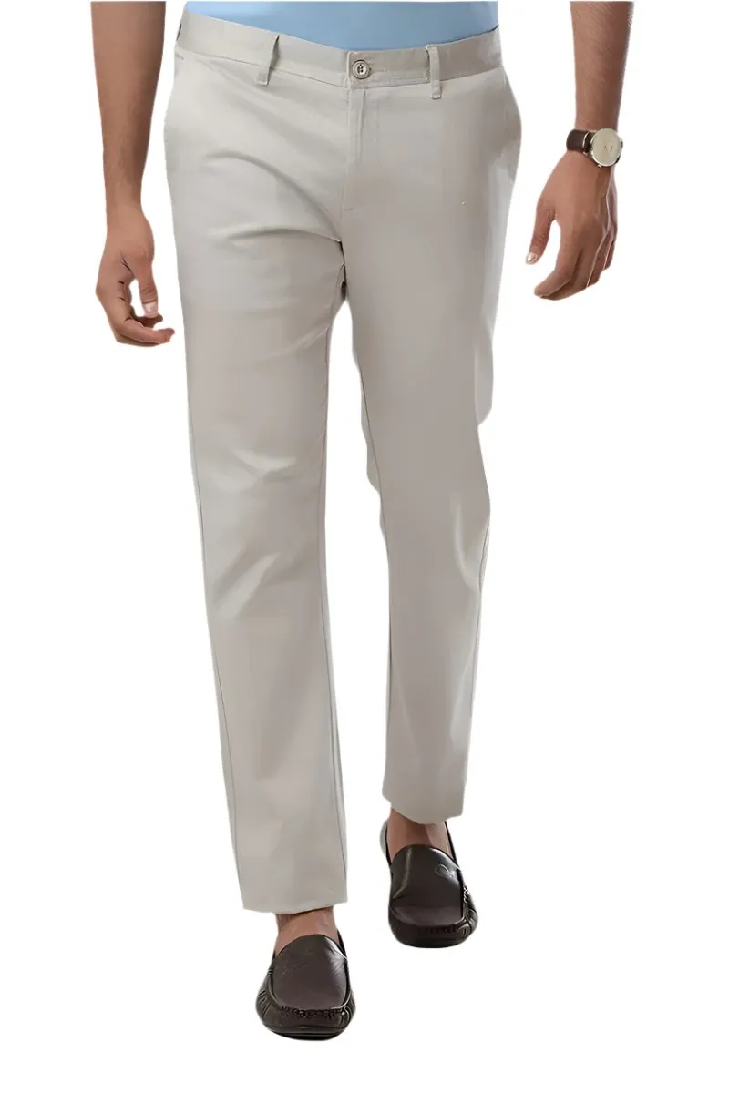 Basic Chino - White and Light Gray Pack of 2 Trousers For Men | Ariser