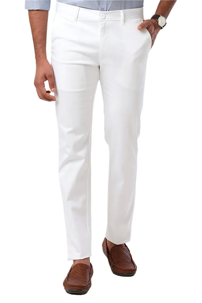 Basic Chino - White and Light Gray Pack of 2 Trousers For Men | Ariser