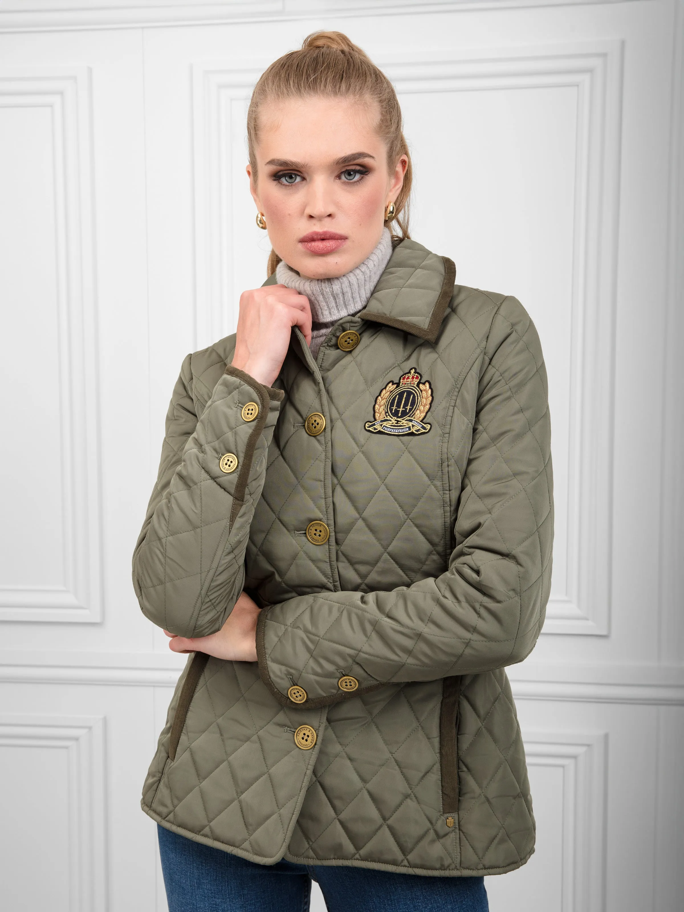 Bella Quilted Jacket - Sage