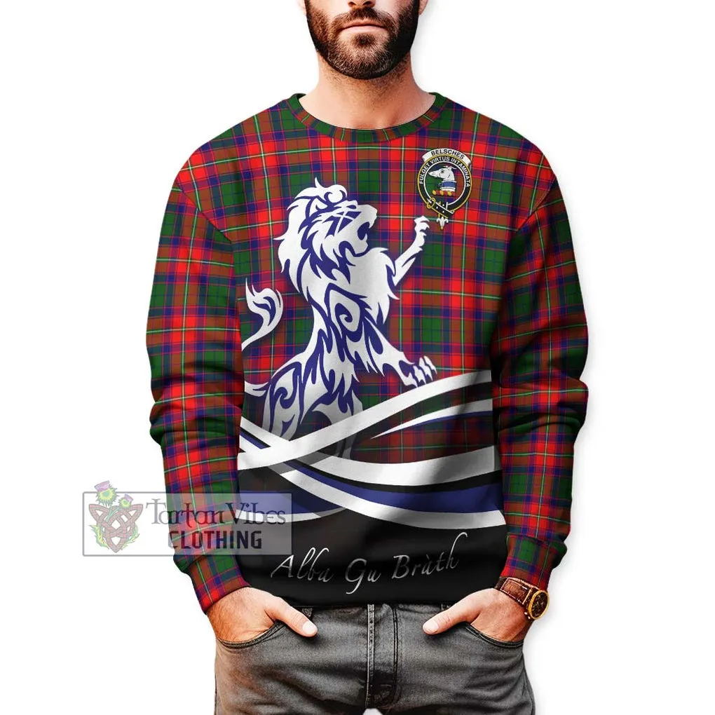 Belsches Tartan Sweatshirt with Alba Gu Brath Regal Lion Emblem