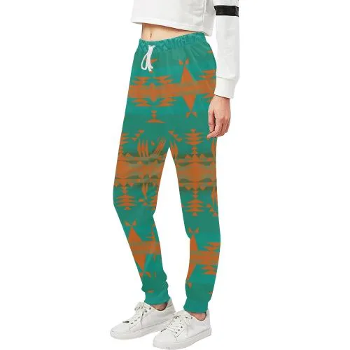 Between the Mountains Deep Lake Orange Women's Sweatpants