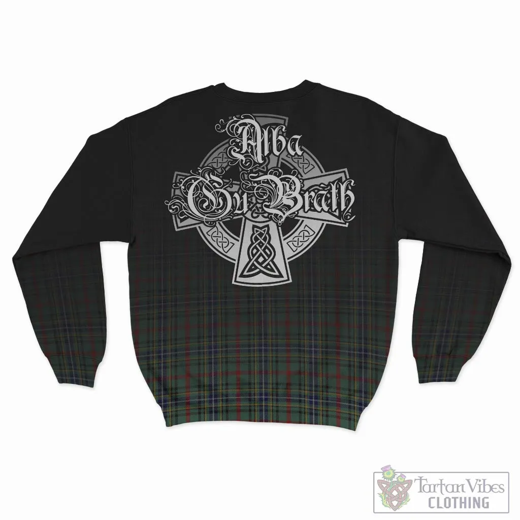 Bisset Tartan Sweatshirt Featuring Alba Gu Brath Family Crest Celtic Inspired