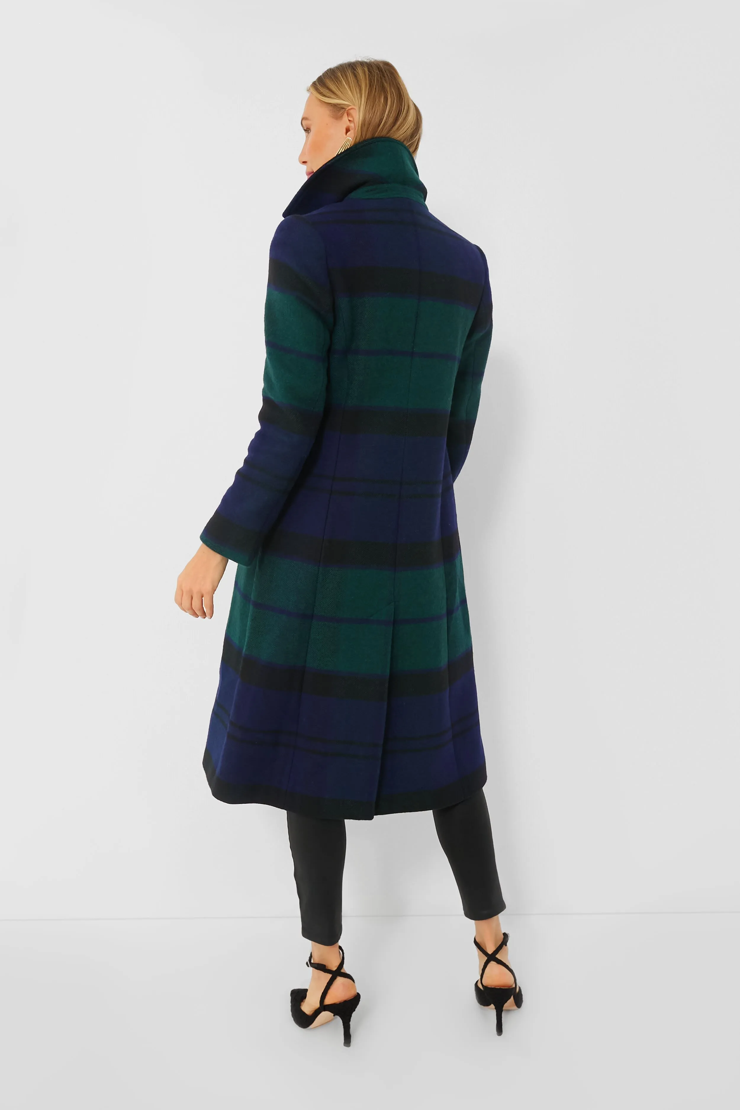 Black and Sage Tartan Marlene Wool Jacket