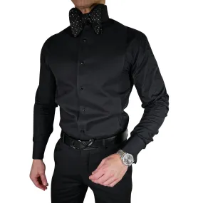 Black Evento Tuxedo Shirt