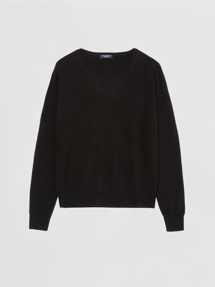 Black Organic Cashmere Jumper