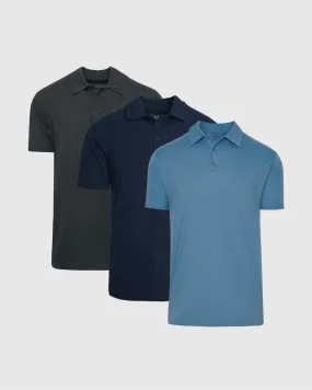 Blues Short Sleeve Polo 3-Pack