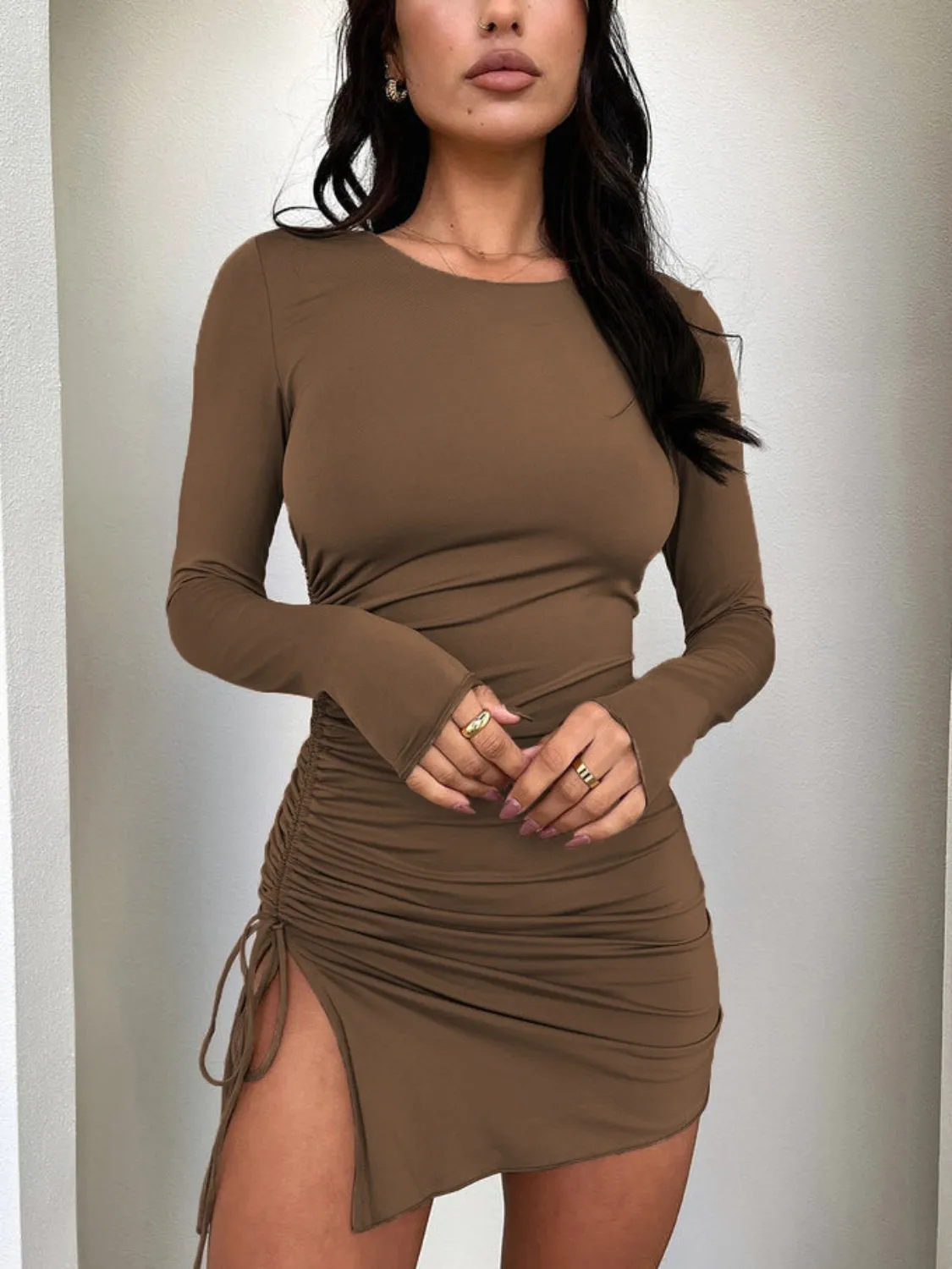 Bodycon Long Sleeve Retro Hot Mini Dress