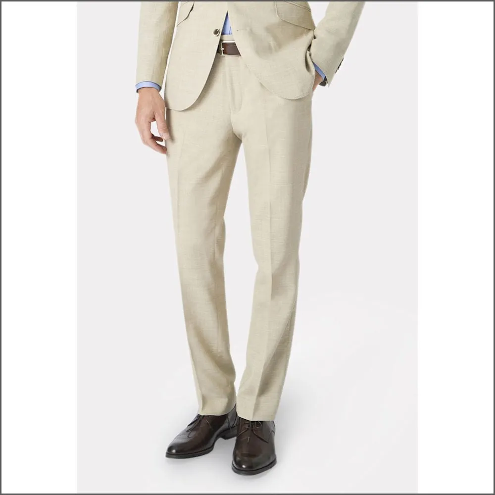 Brook Taverner Constable Tailored Fit Natural Linen Mix Jacket.--