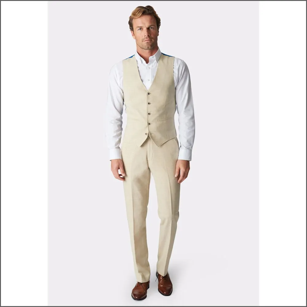 Brook Taverner Constable Tailored Fit Natural Linen Mix Jacket.--