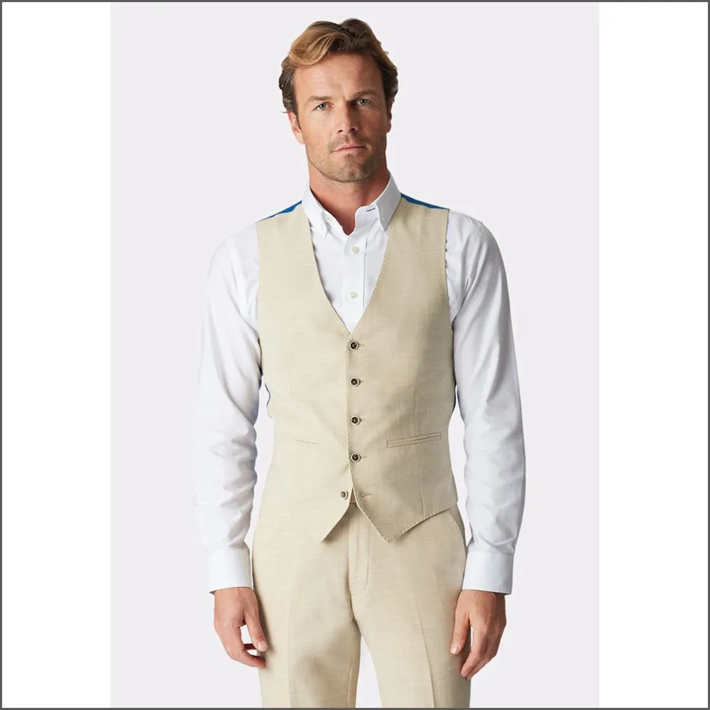 Brook Taverner Constable Tailored Fit Natural Linen Mix Jacket.--