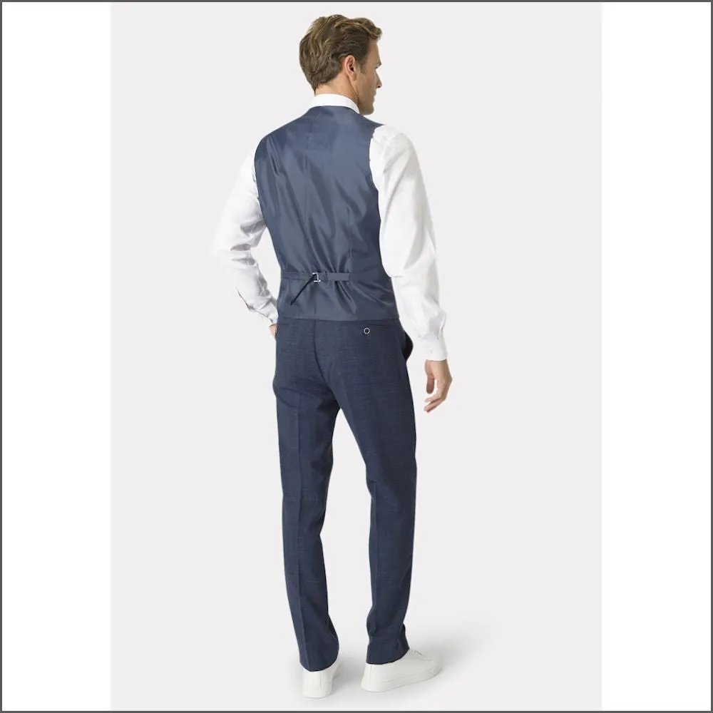 Brook Taverner Constable Tailored Fit Natural Navy Mix 2 Piece Suit--