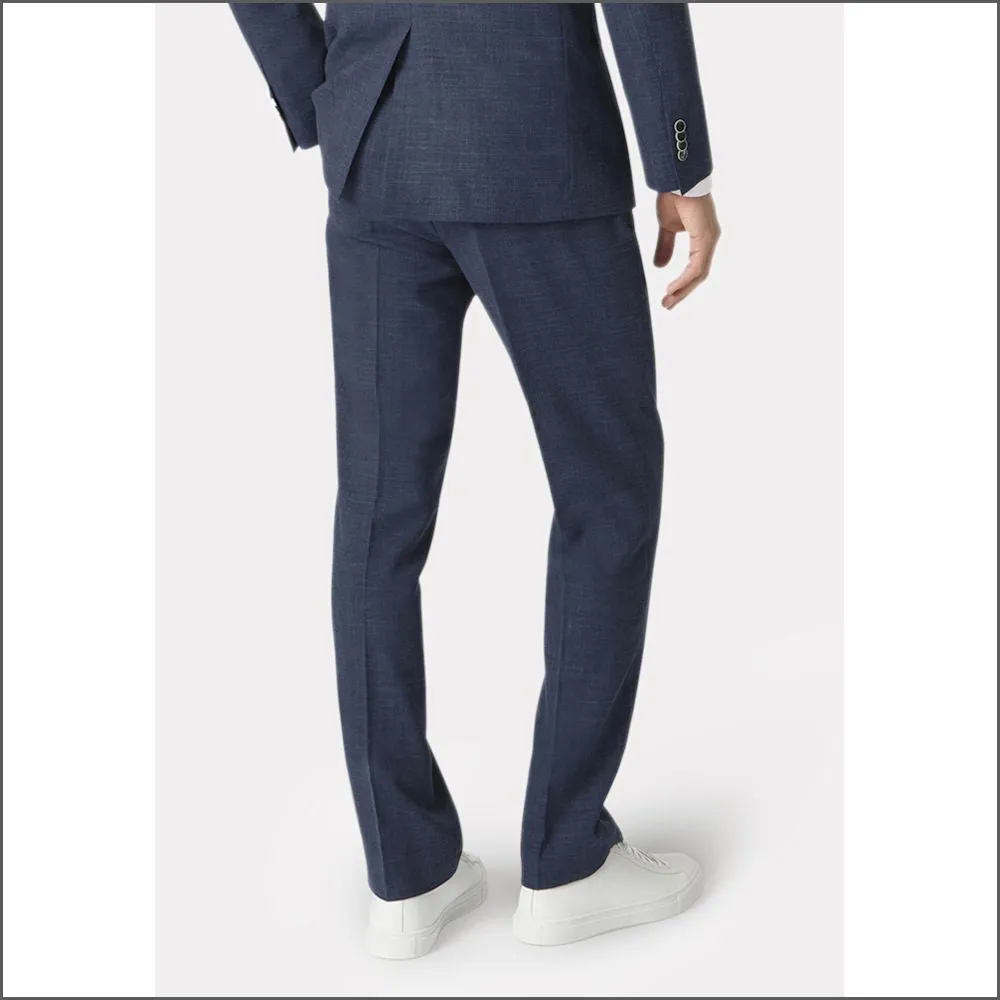 Brook Taverner Constable Tailored Fit Natural Navy Mix 2 Piece Suit--