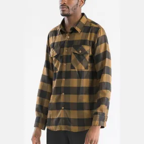 Brown & Black Checkered Flannel Shirt