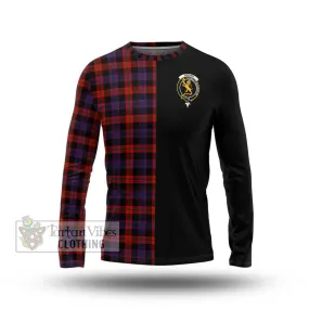 Brown (Broun) Tartan Long Sleeve T-Shirt with Family Crest and Half Of Me Style