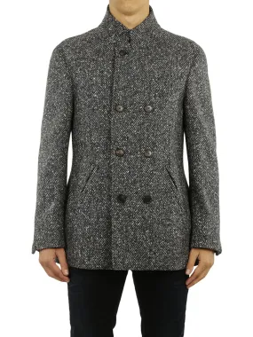 Brunello Cucinelli Double Breasted Tweed Coat