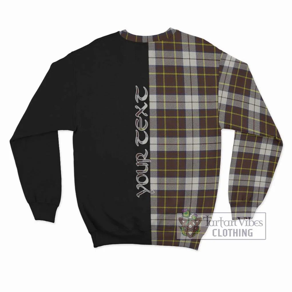 Burns Battalion Weathered Tartan Sweatshirt with Family Crest and Half Of Me Style