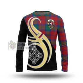 Byres (Byses) Tartan Long Sleeve T-Shirt with Family Crest and Celtic Symbol Style